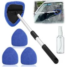 Houhence - Nettoyant pour Pare-Brise,Brosse de Nettoyage de Pare-Brise,Nettoyage pare brise intérieur,Nettoyage de Pare-Brise avec Poignée