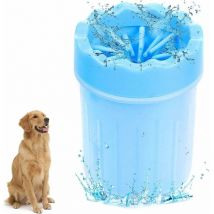 Nettoyant pour pattes de chien, nettoyant pour pattes de chien portable, brosse de nettoyage pour animaux de compagnie (bleu)