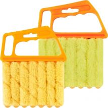 Nettoyant pour stores – Nettoyant pour stores lavables Nettoyant pour stores en bois à main Mini brosse Duster Nettoyeur de poussière pour stores
