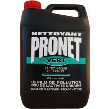 Nettoyant mobilier plastique carrosserie store vert 5 litres Pronet
