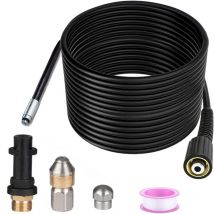 Nettoyeur de canalisations 15 m compatible avec les nettoyeurs haute pression Karcher Nettoyeur de canalisations professionnel compatible avec