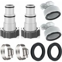 Gotrays - Nettoyeur de fond de piscine, Aspirateur de piscine, Piscine, Aspirateur de piscine, 32 à 38, Adaptateur pour piscine Intex, Kit adaptateur