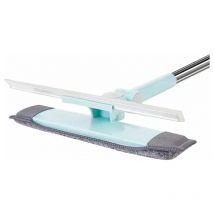 Ensoleille - Nettoyeur de Raclette Vitre 2 en 1 Lave Vitre Telescopique Nettoyeur Vitre Rotative Extensible Rotative Manche Acier Inoxydable pour