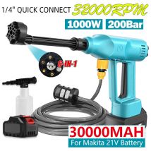 Ranipobo - Nettoyeur haute pression sans fil 200Bar, pistolet a eau Portable pour lavage de voiture 1000W +1 batterie 24V