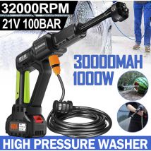 Ranipobo - Nettoyeur haute pression sans fil 200Bar, pistolet a eau Portable pour lavage de voiture 1000W +1 batterie 30000mAh
