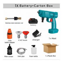 Nettoyeur sans fil haute pression pistolet a eau ,9000mAh generateur de mousse machine a laver machine outil de nettoyage de voiture a la maison