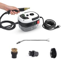 Nettoyeur vapeur portable de 2 500 w, machine de nettoyage à vapeur pressurisée à haute température avec têtes de brosse pour meubles de cuisine, de