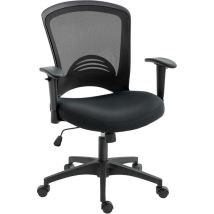 Netz-bürostuhl, Verstellbarer Schreibtischstuhl Mit Netzstoff-rückenlehne, Rollbar, Mit Kippfunktion, Schwarz