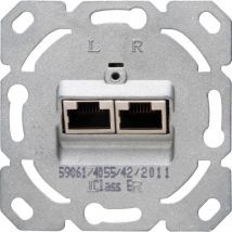 Netzwerkanschlussdose CAT6, 2x getrennte Anschlüsse (10Gbit/s/500MHz) - 920100183 - Kopp