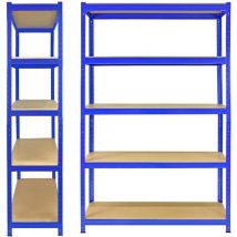Neu Lagerregal Kellerregal Blau Werkstattregal Schwerlastregal Einstellbar Regal bis 875 kg, 200x100x50cm Metall-Regal Regalsystem für Garage,