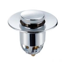 Qersta - Edelstahl Push Drain Filter Universal Waschbecken Badezimmer Badewanne Stopper Neu