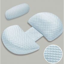 Rapanda - Neuf Coussin de Grossesse pour Dormir, Coussin d'allaitement, Coton Oreiller de Grossesse de Soutien du Corps avec Housse Bambou