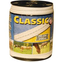 Fettuccia Elettrica h 20 Mm - 6 Fili - Mt. 200 Bianca