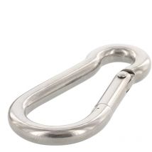 Feuerwehrkarabiner (Karabinerhaken) 5 x 50 mm Karbiner Haken Edelstahl A4