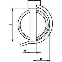 Rohrklappstecker 10 x 60 x 32 Stahl galvanisch verzinkt - Reidl