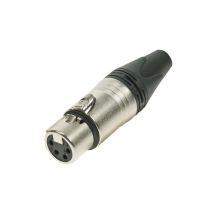 Neutrik - xlr-Kabelstecker, 4-polige Buchse, versilberte Kontakte, vernickeltes Gehäuse