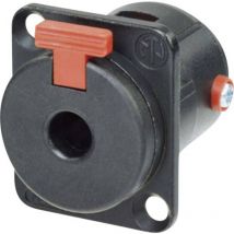 NJ3FP6CBAG Jack 6.35 mm Presa a pannello contatti dritti Numero Poli (num): 2 Mono Nero 1 pz. - Neutrik