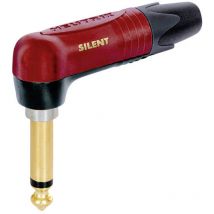 Neutrik - NP2RX-AU-SILENT Klinken-Steckverbinder 6.35 mm Stecker, gewinkelt Polzahl: 2 Mono Rot 1 St.