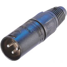Neutrik - 3 poliger kabelstecker mit schwarzem metallgehause und goldkontakten 40315342 40315342 40315342 40315342 40315342