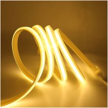 Striscia led cob 1M 220V bianco caldo 3000K waterproof ip 65 con fissaggi previsti per interno ed esterno