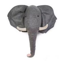 [neuwertig] B-ware Childhome Tierkopf Wanddeko Tierkopf Elefant Wanddekoration Kinderzimmer Grau