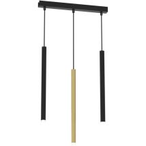 B-Ware Eko Light Hängeleuchte Pendelleuchte Monza Lampe Schwarz Gold Dreiflammig G9