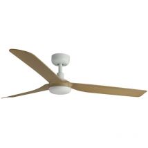B-Ware Faro Barcelona Deckenventilator Ventilator Punt M Fernbedienung Weiß Holz Hell
