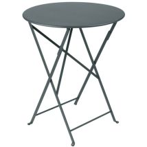 [NEUWERTIG] B-Ware Fermob Bistro Runder Klapptisch Tisch Bistrotisch Gartentisch 60 Cm Gewittergrau