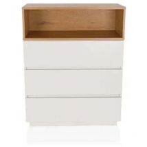 B-Ware Hjh Living Kommode Sideboard Melmo K Weiß Eiche Schlafzimmer Wohnzimmer