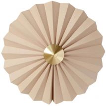 B-Ware Hübsch Wandleuchte Lampe Pliss Beige Eisen Stoff E27 Kabel Hauptbeleuchtung