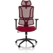 B-Ware My Buero Bürostuhl Drehstuhl Chefsessel Home Office Netzstoff Stoff Rot959