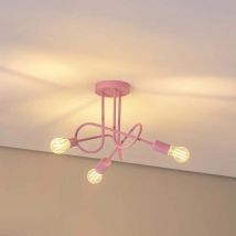 B-Ware Oxford Deckenleuchte Lampe Hellrosa ø 44 Cm Metall 3 Flammig