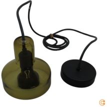 B-Ware Pendelleuchte Hängelampe Stablight Lampe Gu10 Led Glas Metall Grün Amber ø13,5cm