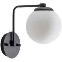 [neuwertig] B-ware Wandleuchte Wandlampe Daisy Schwarz Glas Leuchte Lampe Wohnraum E27 Led Kugel