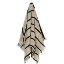 [NEUWERTIG] Ferm Living Alee Handtuch Badetuch Tuch 100x50cm Sand/Schwarz B-Ware