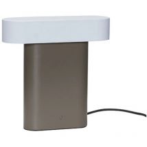 Neuwertig] Hübsch Sleek Led Tischleuchte Tischlampe Nachttischlampe Braun/Grau B-Ware