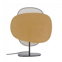 Neuwertig] Market Set Tischlampe Screen 70's Tischleuchte Tischlicht Mehrfarbig Leinen 48cm B-Ware