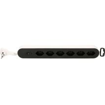 Steckdosenverteiler 160033 – 2,20 m Kabel – Polypropylen – CH-Stecker – Weiß Schwarz