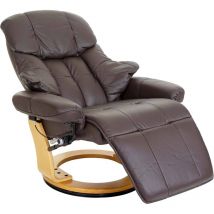 MCA Relaxsessel Windsor 2, Fernsehsessel Sessel, Echtleder 150kg belastbar braun, naturbraun