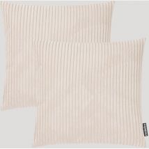 Mokebo Cordkissen Set 45x45 Beige Kissen Cordstoffkissen Sofakissen Couchkis35