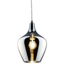 Neuwertig] Nino Retrofit Pendellampe Paso Hängeleuchte Deckenlampe Glas Smokey Grau 22cm B-Ware
