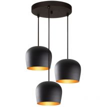 Opviq Hängeleuchte Lampe Berceste N 1413 Schwarz Metall 3 Flammig Rund E27 B-Ware