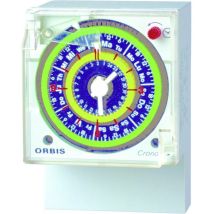 Orbis Crono QRD 230 V Aufputz Zeitschaltuhr 16 A 250 V/AC 104 x 72 x 73,5 mm Analoge Steuerung Hutschienenmontage