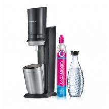 [NEUWERTIG] Sodastream Wassersprudler Crystal 3.0 Titan Schwarz Glaskaraffe Edelstahl B-Ware