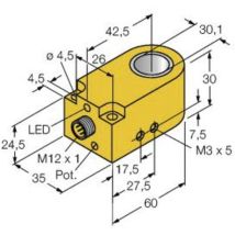 Turck Induktiver Sensor Pnp Schließer Bi30 R W30 Dap6 X H1141 Gerät Zubehör B-Ware