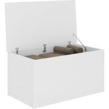 Nevada Storage Blanket Box Ottoman in White Gloss Finish