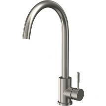 Viandpro - New Amsterdam Single Lever Kitchen Mixer Tap Brushed Steel - Brushed Steel
