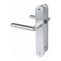 Eurowale - Poignée de porte intérieure - New camelia sup Gris argent - Bec de cane - 195 mm