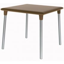 Resol - new flash Mesa Cuadrada Interior, Exterior 90x90 Chocolate