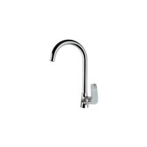 Ramon Soler - Grifo de Fregadero de Cocina Monomando Cromado Cónico con Caño Cisne Sistema C2 de Ahorro de Agua Serie New Fly